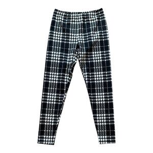 SHEIN Black and White Houndstooth Print Leggings